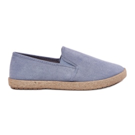 Zapatillas de zapatillas para hombres de alparto con blue de gamuza ecológica azul