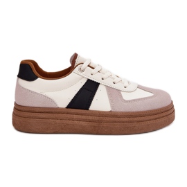 Zapatillas con Plataforma para Mujer, Beige
