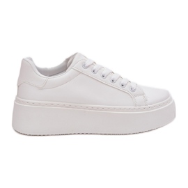 Zapatillas con plataforma para mujer, color blanco