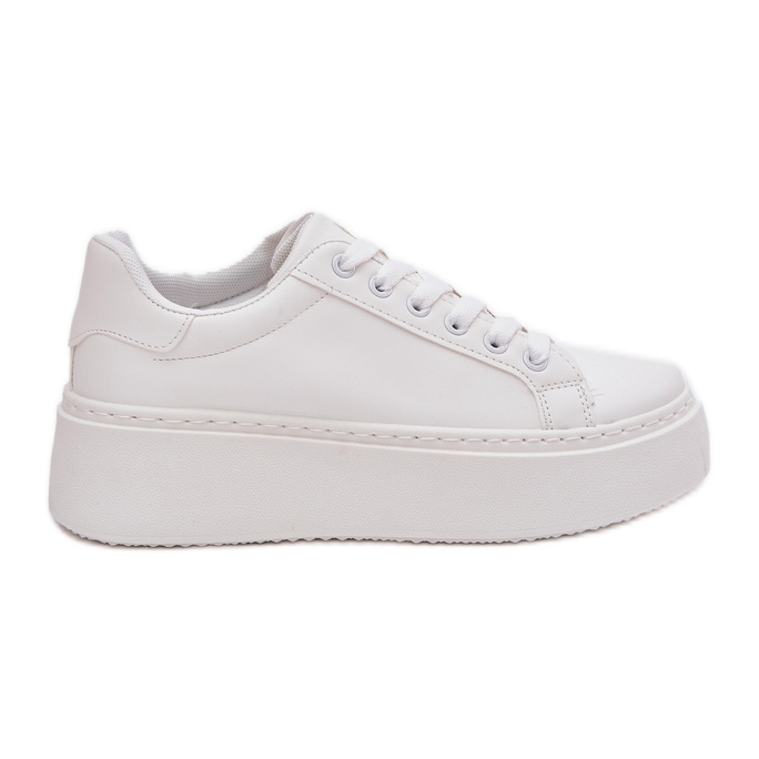 Zapatillas con plataforma para mujer, color blanco