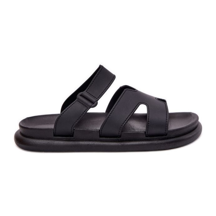Zapatillas de goma de mujeres con cinturón negro