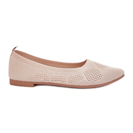 Ballerinas de materiales para mujeres beige