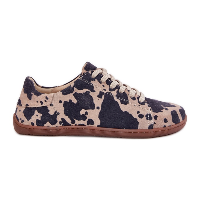 Zapatillas de ante femeninas en Zazoo N1120 Brown-Beige marrón