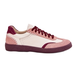 Zapatillas de cuero para mujeres zazoo n1202 rosa rosado