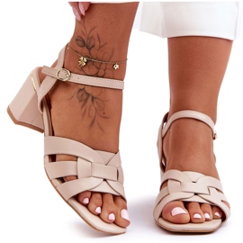 Sandalias Clásicas Tacones Altos Misty Beige Sandalias Clásicas Tacones Altos Misty Beige