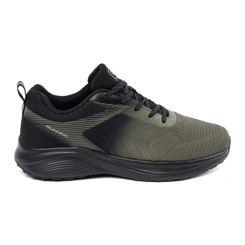 DK Zapatos deportivos para hombres livianos de color verde oscuro negro