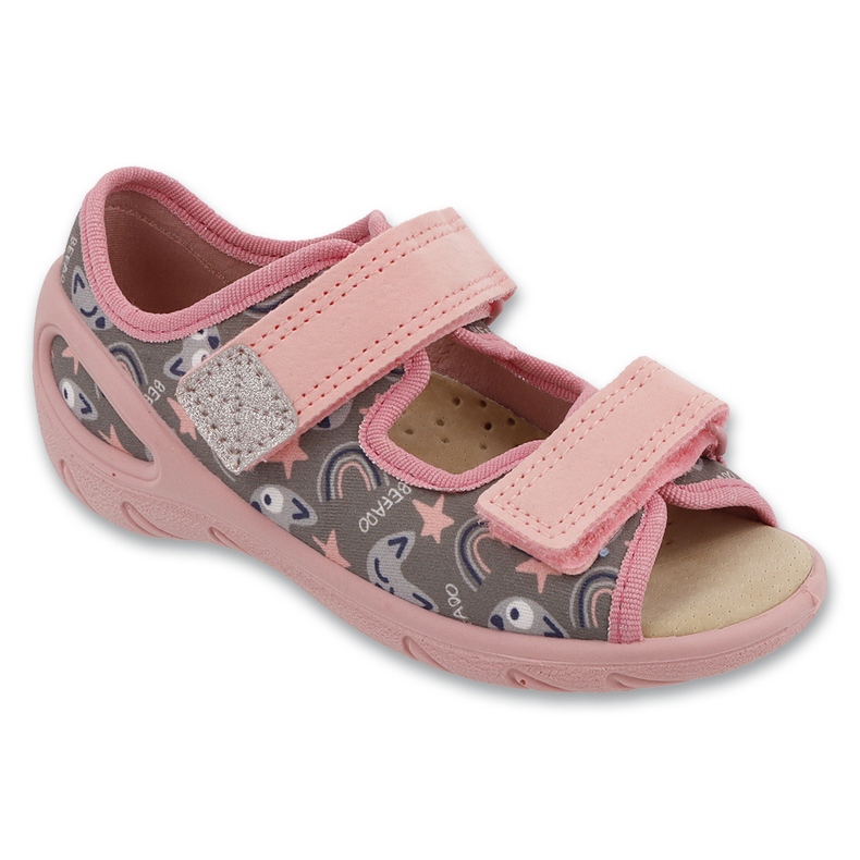 Zapatillas para niños Befado PU 063x023 Inserto de cuero rosado