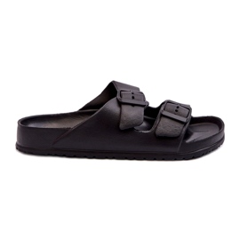 News Zapatillas de espuma para mujeres con hebillas negras negro