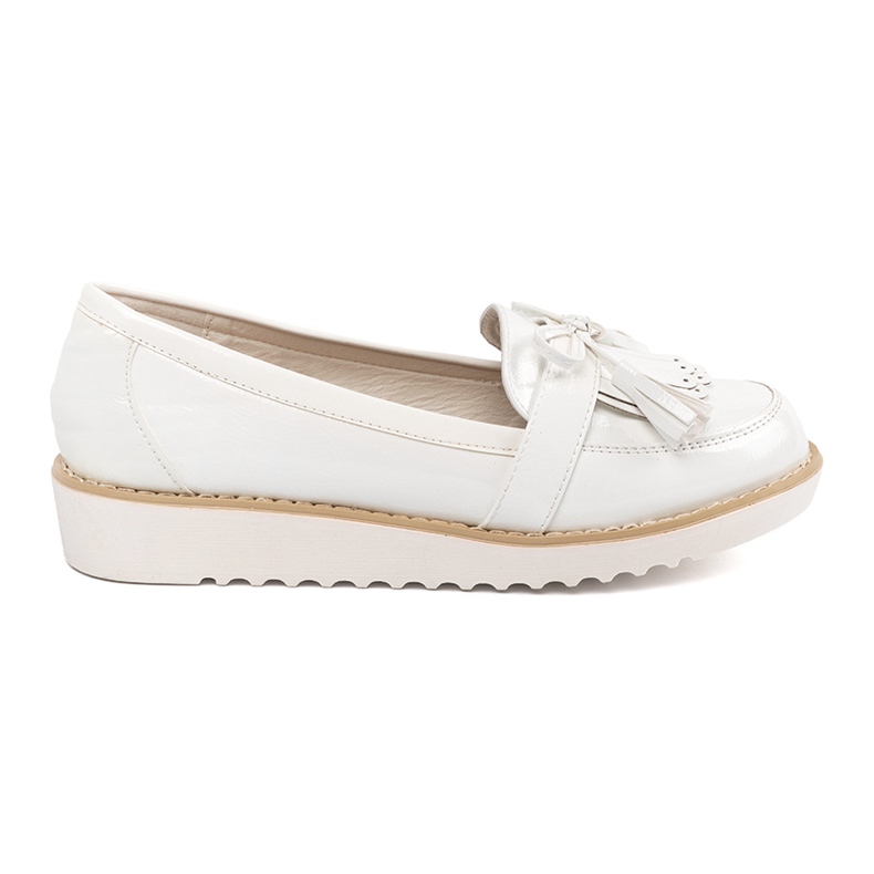 Seastar Mocasines barnizados blancos con arco