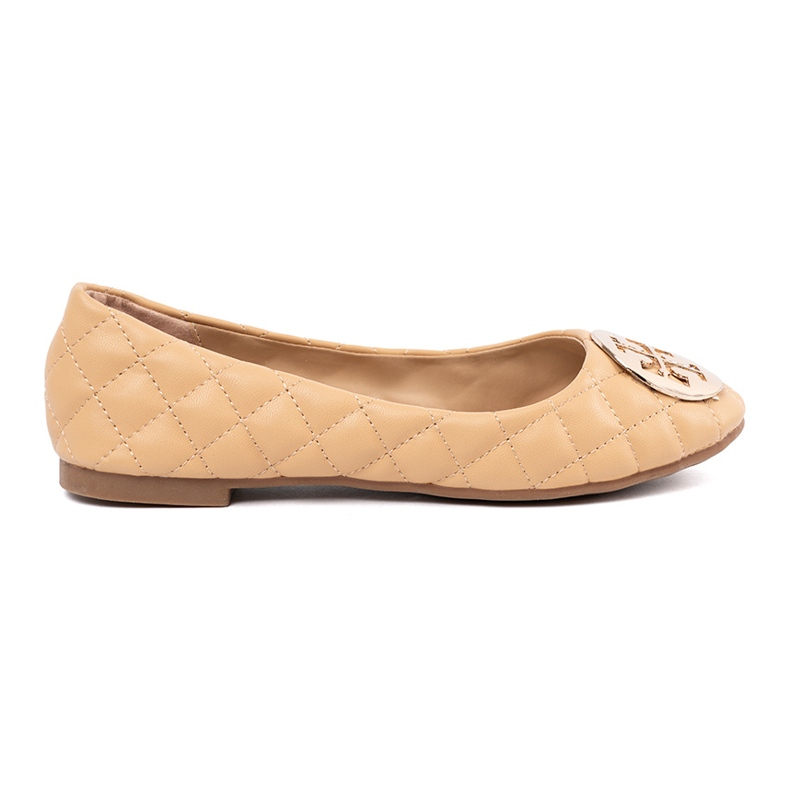 Ballerinas beige hechas de cuero ecológico