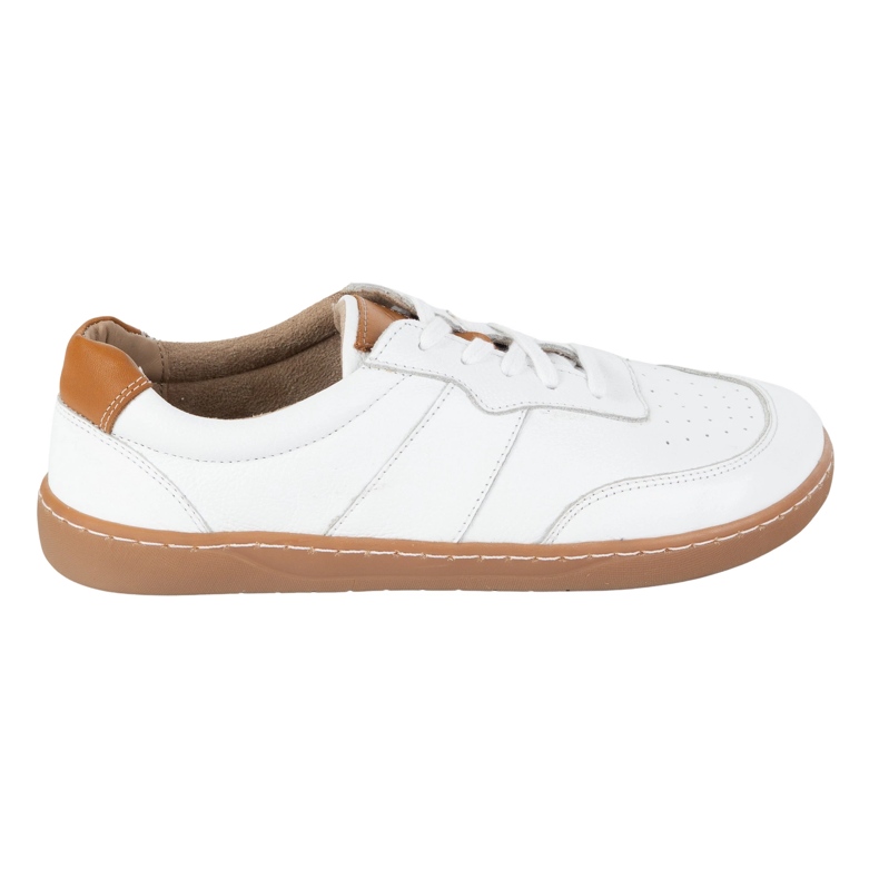 Olivier Zapatos descalzos de mujeres de cuero minimalista de cuero ancho aria blanca blanco