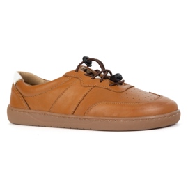 Olivier Zapatos de mujer descalzos de cuero minimalista de cuero ancho aria marrón