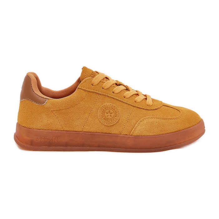 Zapatillas de ante mujeres Big Star RR274846 Sistema amarillo de alta polla