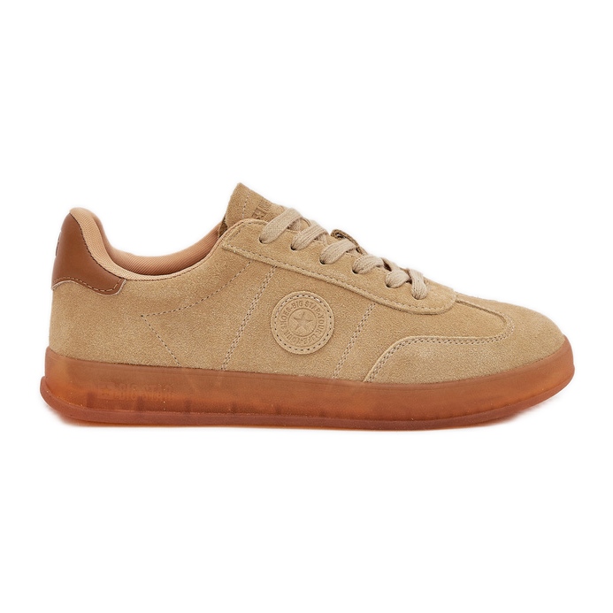 Zapatillas de ante mujeres Big Star RR274849 Sistema de beige Hi-Polish