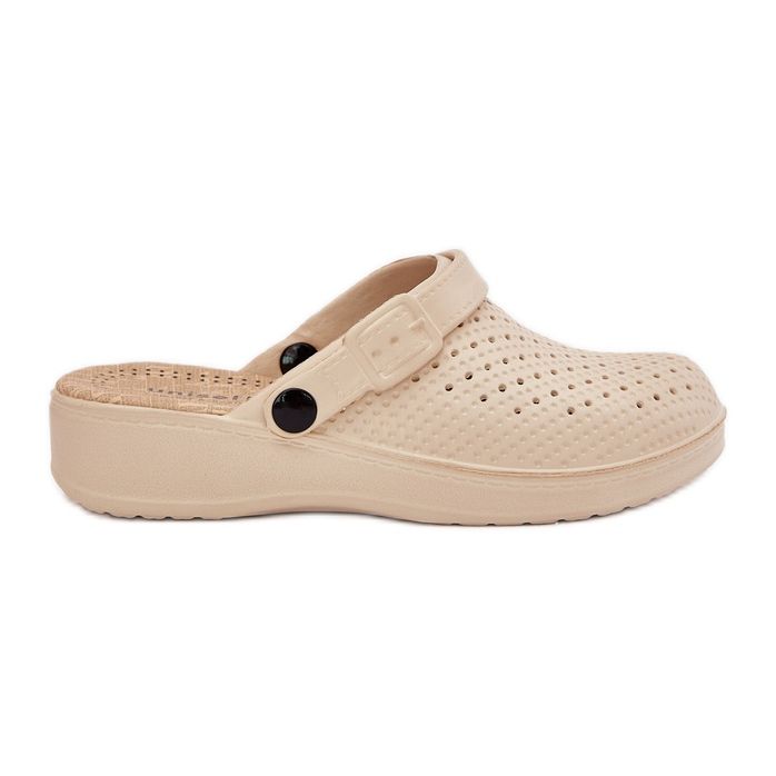EVento Faylina Fayline Foan desliza las zuecos de mujeres beige