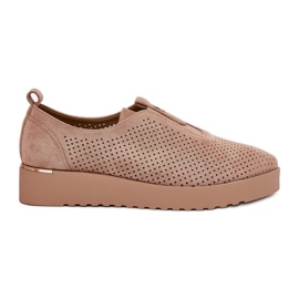 EVento Zapatos para mujeres en plataforma con Eco Suede Dark Beige Aviara