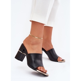 Boto Elegantes chanclas para mujeres en la publicación negra de Raiza negro