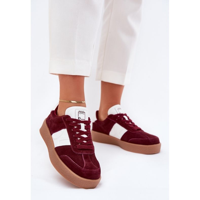 Zapatillas de ante mujeres Big Star de Daniel Lopez SS2D4023 Borgoña rojo