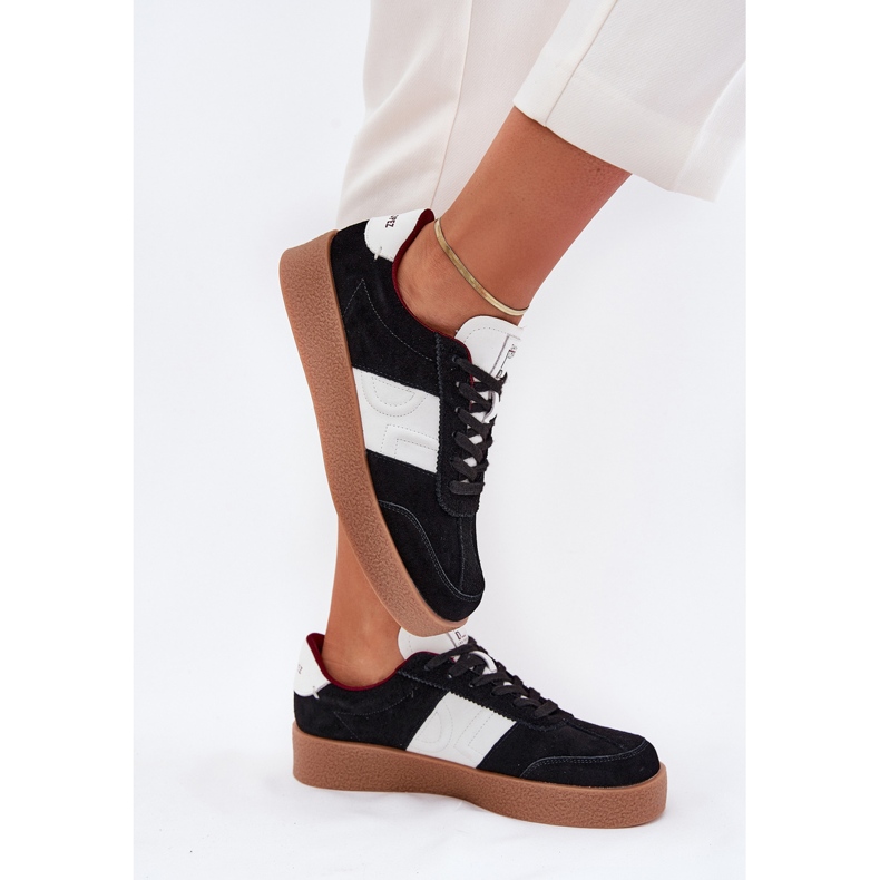 Zapatillas de ante femeninos Big Star de Daniel Lopez SS2D4021 Negro