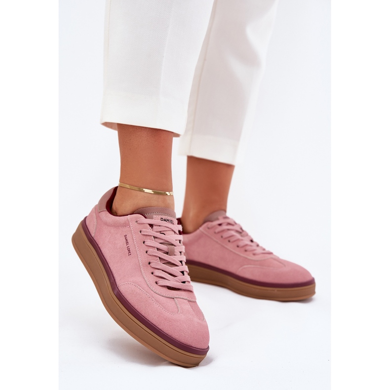 Zapatillas de ante femeninas Big Star de Daniel Lopez SS2D4010 Pink rosado