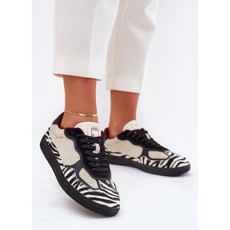 Zapatillas de deporte femenino Big Star de Daniel Lopez SS2D4015 Zebra Beige