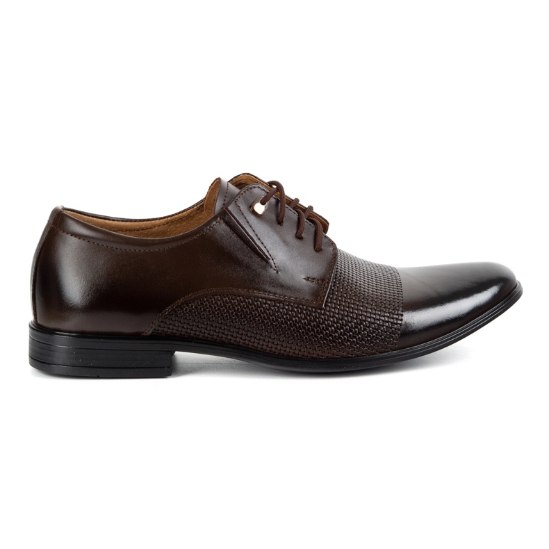 Olivier Zapatos de cuero elegantes para hombres 302t3 marrón oscuro