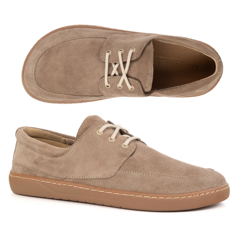Olivier Mocasines para mujeres Barefoot 0797W - Polaco de encaje - UP ZAPATOS DE CUERO beige