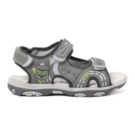Shelvt Sandalias de velcro gris de niños