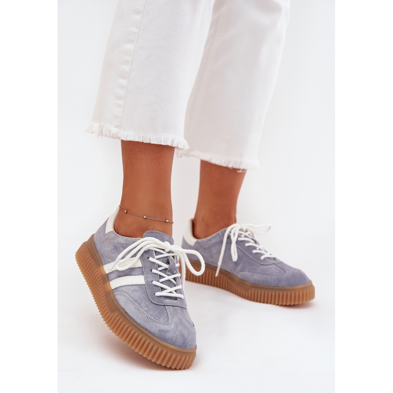 Boto Zapatillas de ante femeninas en la plataforma Blue Venera azul