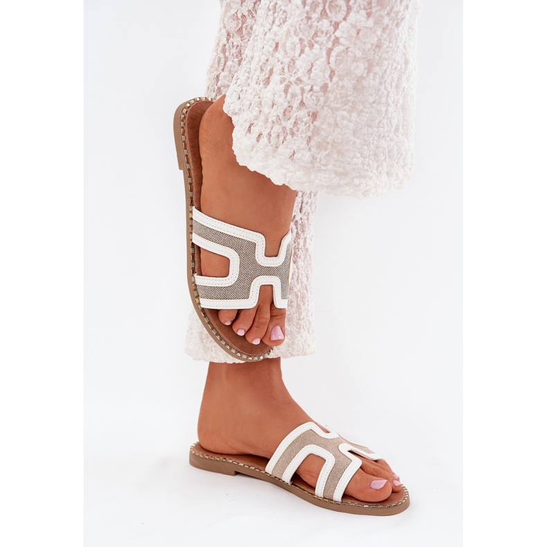 Boto Flip de Verya de mujeres plana -flip blanco