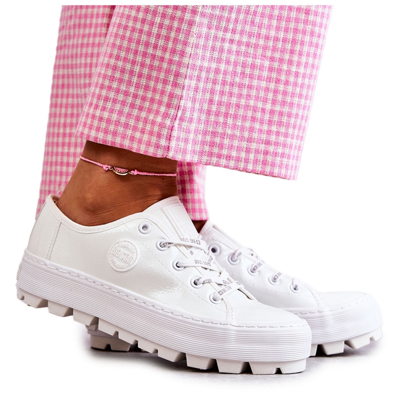 Zapatillas de zapatillas pintadas Big Star KK274045 White blanco Zapatillas de zapatillas pintadas Big Star KK274045 White blanco