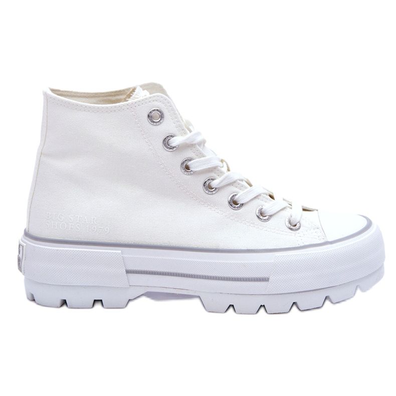 Zapatillas de deporte femenino en la plataforma blanca Big Star LL274156 blanco Zapatillas de deporte femenino en la plataforma blanca Big Star LL274156 blanco