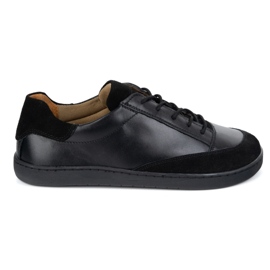 Zapatos de hombre descalzos hechos de modelo de cuero natural Olivier Reno Black