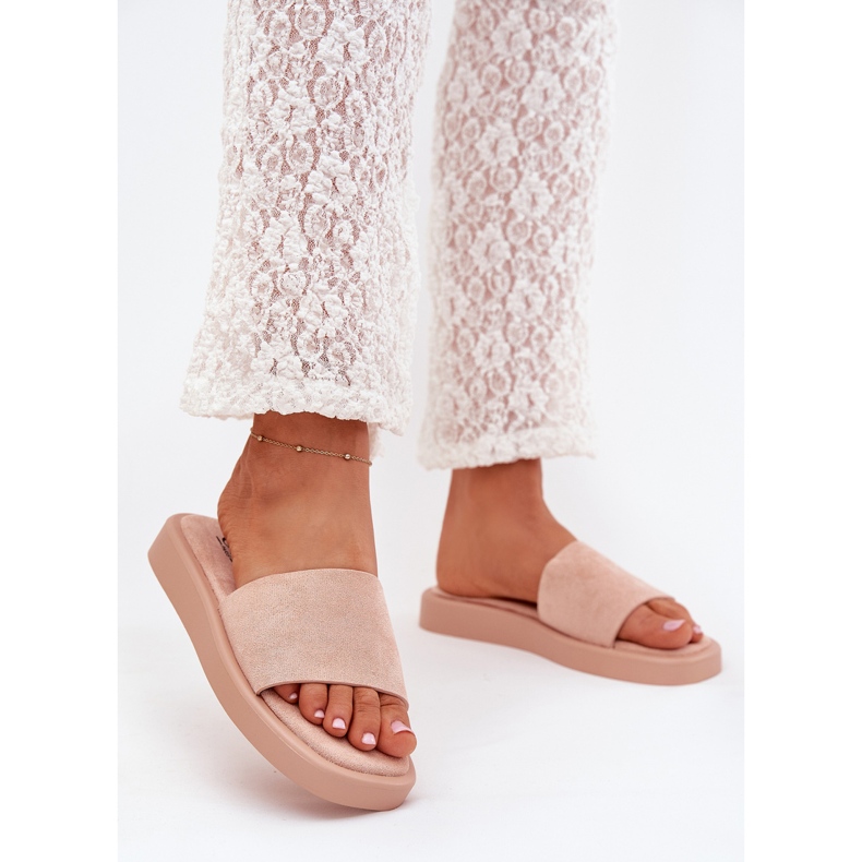 Boto Flip Flip Flip Flip en la plataforma con Eco Suede Dirty Rose Jorina rosado