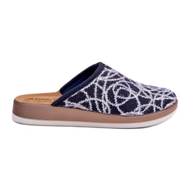 Mujer inblu brillante CT000028 Slippers azul marino
