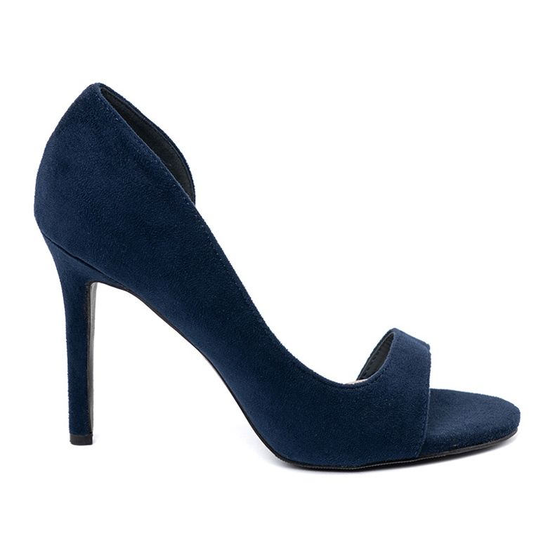 Goodin Sandalias de gamuza en un alfiler azul marino