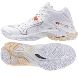 Zapatillas de voleibol Mizuno Wave Lightning Z8 Mid V1GC240525 blanco