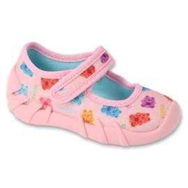 Pantuflas infantiles befado con velcro 109P268 rosa rosado