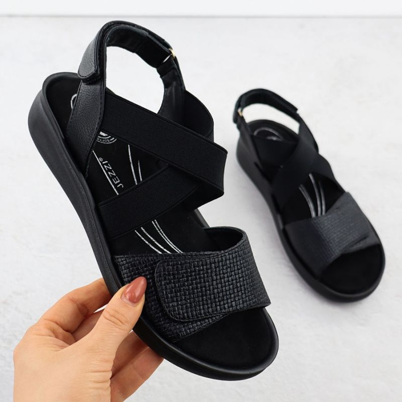Sandalias de confort Jezzi en 24142 Jez448a negro Sandalias de confort Jezzi en 24142 Jez448a negro