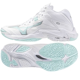 Mizuno Wave Lighting Z8 Mid Shoes en V1GC240545 blanco