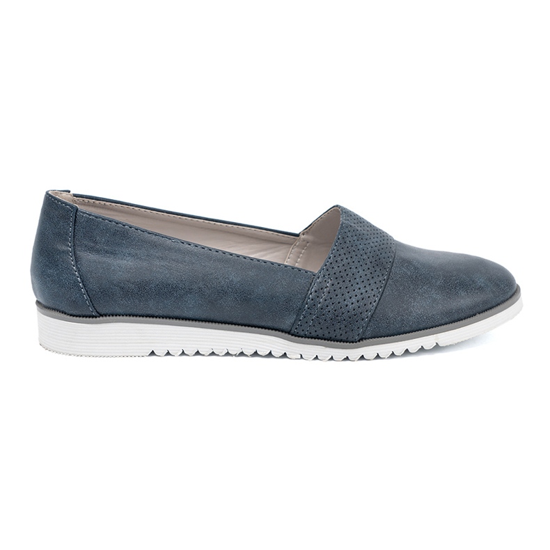 Goodin Mocasines de la marina en una suela blanca