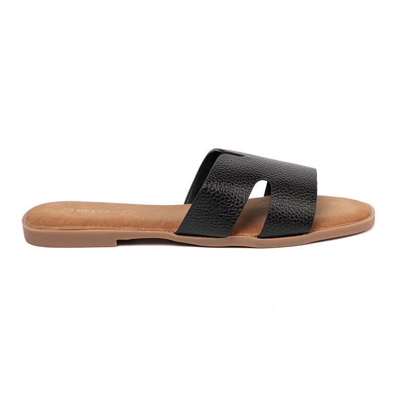 Shelvt Zapatillas de cuero para mujeres negras negro