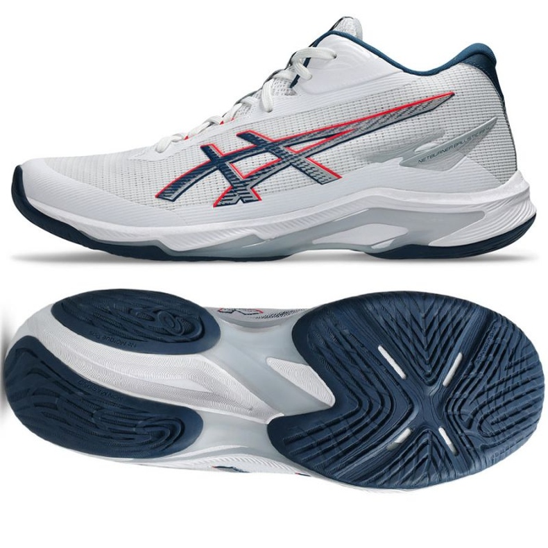 ASICS NetBurner Ballstic FF MT 4 M 1051A090 101 Zapatos blanco