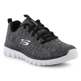 Zapatos skechers elegante fortuna retorcida m 12614-bkw negro