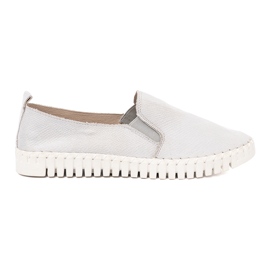 Goodin Zapatillas de zapatillas gris claro con inserciones flexibles
