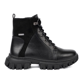 Botas negras con un control deslizante masivo y de Sergio Leone negro