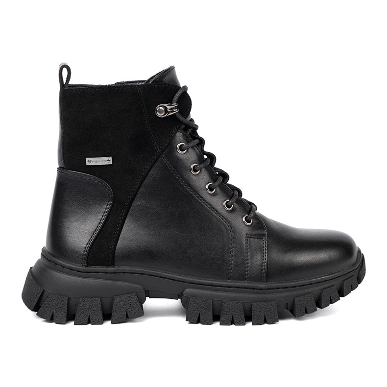 Botas negras con un control deslizante masivo y de Sergio Leone negro