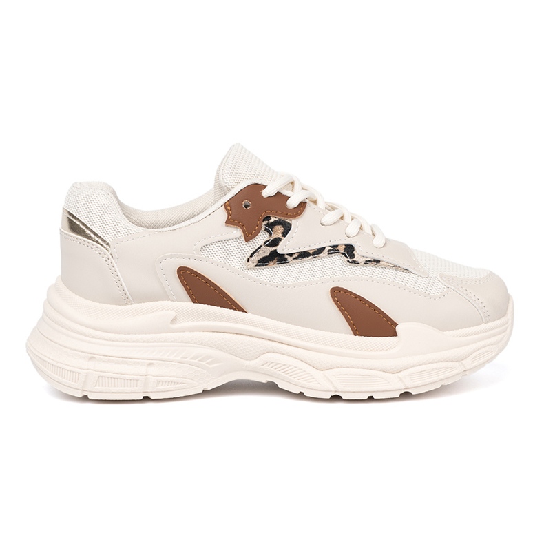 Shelvt Deportivas beige de mujer con suela gruesa