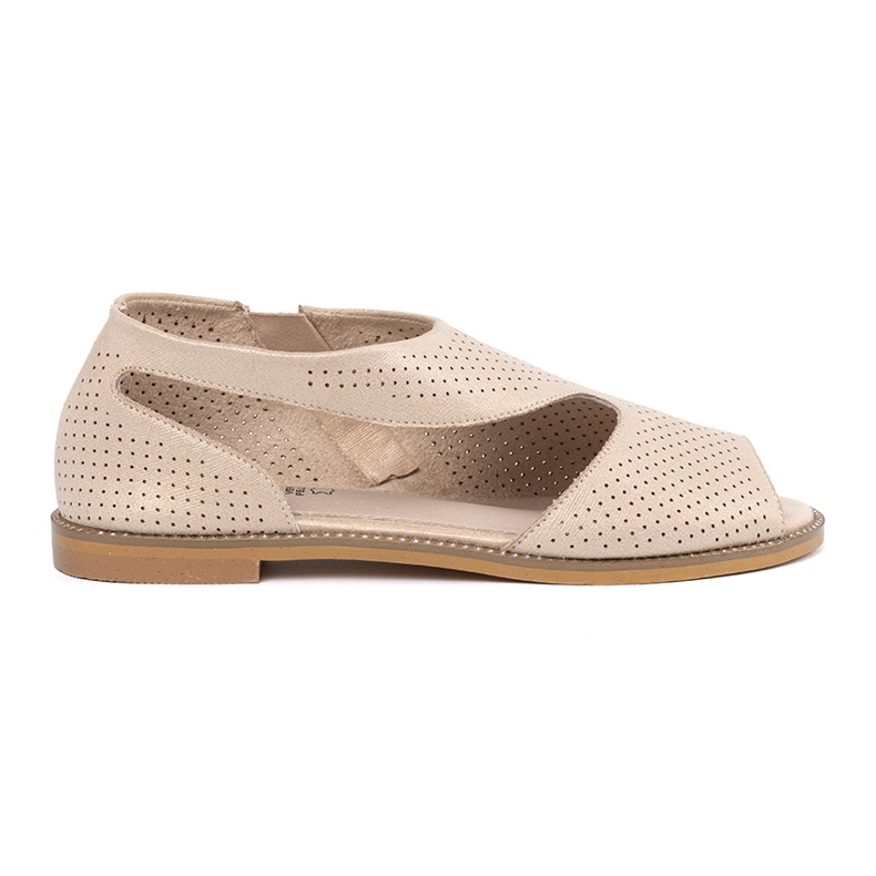 Goodin Sandalias doradas en una suela plana dorado