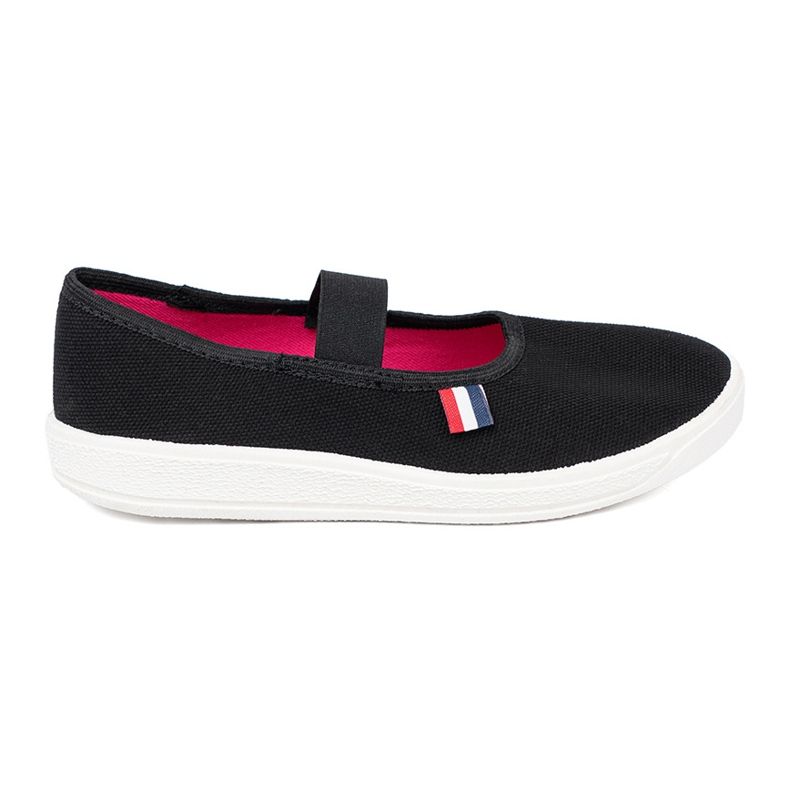 Shelvt Zapatos negros claros con cinturón flexible